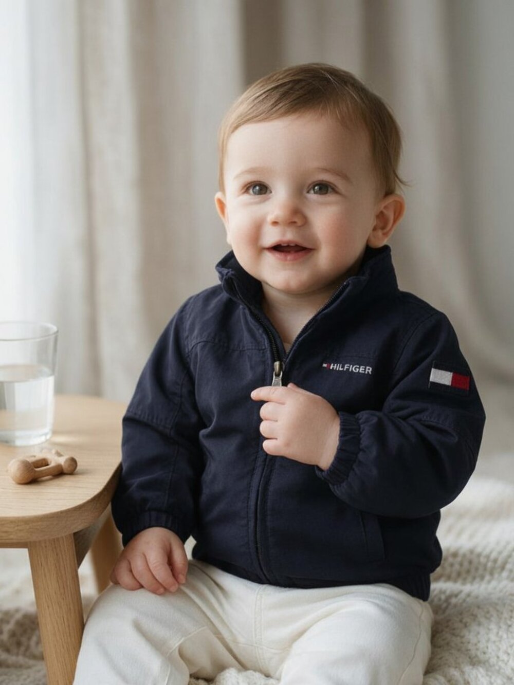 Tommy Hilfiger Midnight Blue Nylon Windbreaker Jacket 18 Months